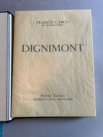 CARCO (Francis). Dignimont. Monte-Carlo,...