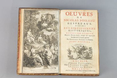 null BOILEAU. Œuvres. La Haye, Isaac Vaillant, Pierre Gosse, Pierre de Hondt, 1722....
