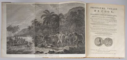 null COOK (James). Voyages de Cook. 1774-1785. - Vie de Cook. 1789. Ensemble 4 ouvrages...