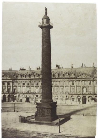 Edouard BALDUS (1813-1882) La Colonne Vendôme Paris, 1853- 1855 Salé-albuminé d'après...