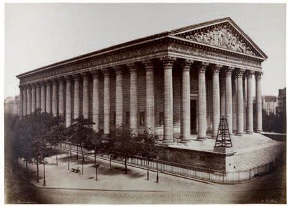 Edouard Baldus Église de la Madeleine Paris, 1855-1858 Salé viré à l'or d'après négatif...