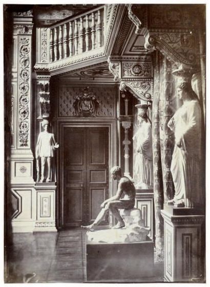 CERCLE DE CHARLES NÈGRE Salle des Cariatides du Louvre Paris, c 1860 Albumine d'après...