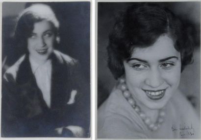 BORIS LACHOWSKY Nina Mjedlova Paris, 1930 Argentiques (2), 274x207 et 217x143 mm,...