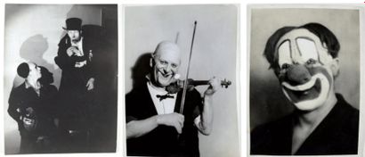 MANUEL ET ALII Trois Clowns, Fratellini, Grock, Jover Paris, c.1930 Argentiques (3),...