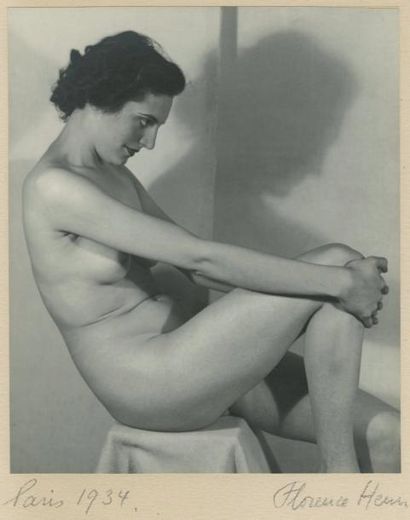Florence HENRI (1893-1982) Étude de nu (Line Viala) Paris, 1934 Argentique, 210x177...