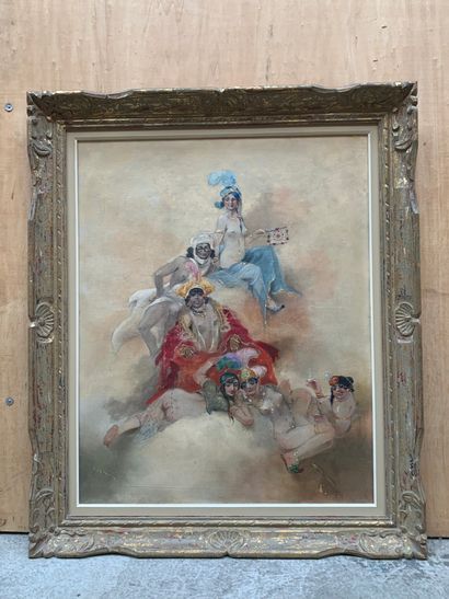 Louis MORIN (1855-1936) Scène orientaliste
Huile sur toile, signée en bas à gauche
81...