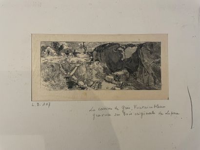 Auguste LEPERE (1849-1918) Ensemble de 6 gravures en noir, certaines sur papier Japon
-...