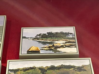 Henri BELBÉOC'H (XXème-XXIème siècle) Landscapes of Brittany
Suite of three oils...