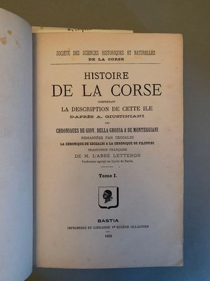 null Ensemble d'ouvrages sur la Corse comprenant notamment :
- MOREL (Pierre). La...