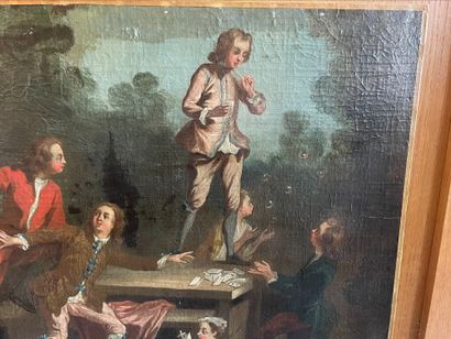 Ecole Française du XVIIIème siècle, suiveur de Nicolas LANCRET Enfants jouant
Toile
70...