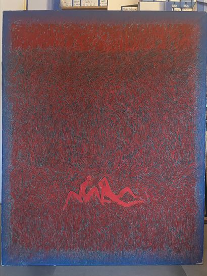 Guy-Rachel GRATALOUP (1935-2022) Couple dans un champ
Pastel sur papier contrecollé...