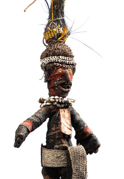 null Figure rituelle bolimboku 
Hautes-Terres, Papouasie-Nouvelle-Guinée
Ecorce,...