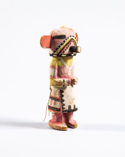 null Kachina doll featuring Qoi'a (Spirit of the Ancient Navajo)
Hopi, Arizona
Cottonwood...