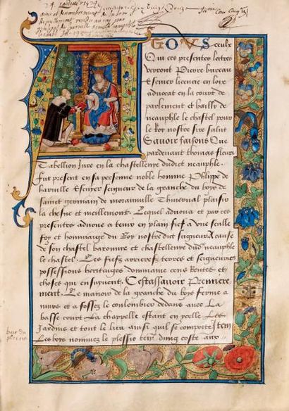 null [MANUSCRIT/ MILLEMONT]. «Avev de Millemont 1529». Manuscrit de la première moitié...