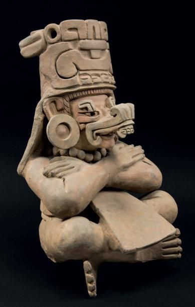 null URNE FUNÉRAIRE Culture zapotèque, Mexique Période Monte Alban, 450 à 650 après...