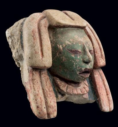 null TÊTE DE DIGNITAIRE Culture Maya, Guatemala Période Classique, 600 à 900 après...