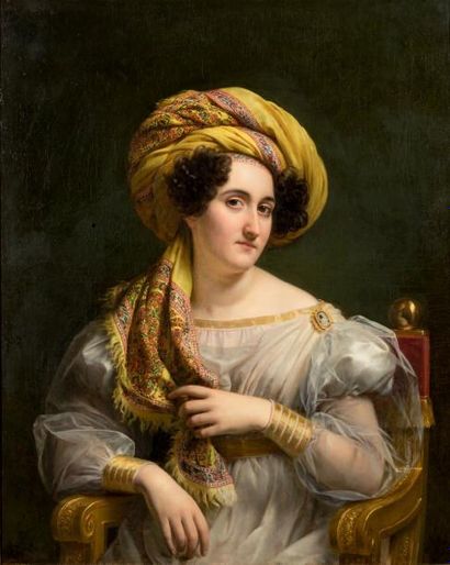 LOUIS HERSENT (PARIS 1777 - 1862) Portrait de Joséphine Louise Hortense Soult, épouse...