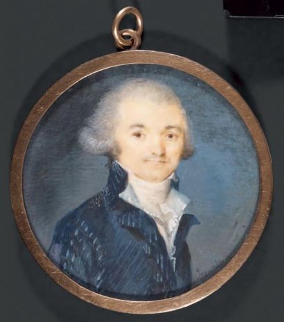 FRANÇOIS JACQUEMIN (SAUVILLE, VOSGES, VERS 1760 - APRÈS 1791) Portrait du jeune "Robespierre",...