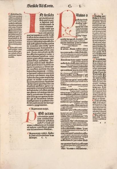 null BIBLE. - Biblia latina cum glossa ordinaria Walafridis Strabonis et glosa interlinearia...