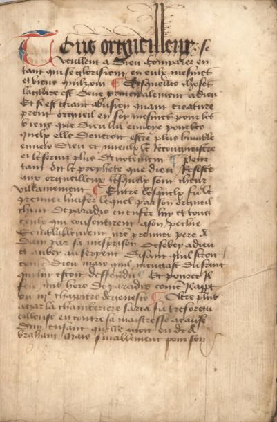 null MANUSCRIT. - LEGRAND (Jacques) ou Jacobus MAGNI (1360-1415-1418). Le Livre de...