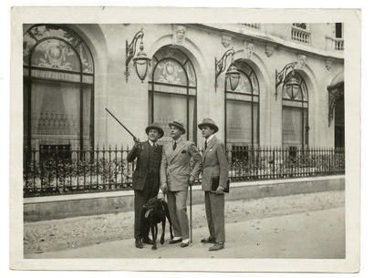 (René Clair) Tournage de Paris qui dort, 1925 Argentique d'époque, 180x240 mm, légende...