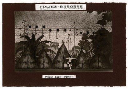 Lucien WALÉRY (1863-1935) Revues des Folies Bergère, années 1920 Quatre argentiques...