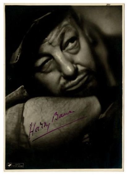 (Raymond Bernard) Harry Baur dans Les Misérables Portrait dédicacé, 1933 Argentique...