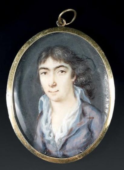 JEAN-HENRI CLESS (STRASBOURG, ? - APRÈS 1811) Portrait d'un jeune homme en habit...