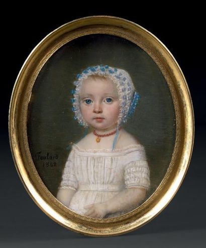 JEAN-PIERRE FEULARD (15 NOVEMBRE 1790 - 12 MAI 1849) Portrait d'une petite fille...