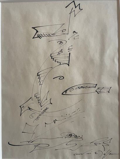  André MASSON (1896-1987)
Automatic drawing (1926)
Pen and ink on paper, signed lower... Gazette Drouot