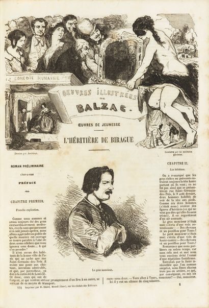 BALZAC (Honoré de) Oeuvres illustrées. Paris, Marescq et Cie, (Marescq et Gustave... Gazette Drouot