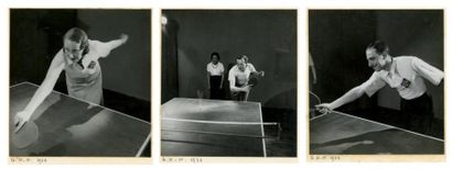 GEORGE HOYNINGEN­HUENE (1900 ­1968) Modèles pour tenues de tennis de table, Paris...