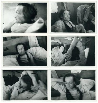 null [ARTAUD Antonin]. PASTIER Georges Ivry, 1947. Séquence du lit et de la cravate....