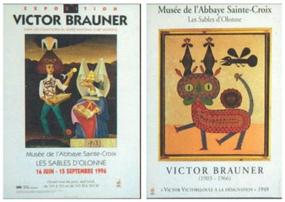 BRAUNER Victor AFFICHE. Les Sables d'Olonne, Musée de l'Abbaye Sainte Croix, 1996....
