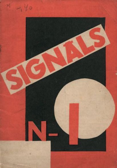 null [AVANT-GARDE LETTONNE] REVUE. SIGNALS. Riga, numéro 1 de 1929; in-8 agrafé....
