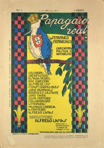 null [AVANT-GARDE PORTUGAISE]. REVUE. PAPAGAIO REAL. Lisboa, 1914. 12 fascicules...
