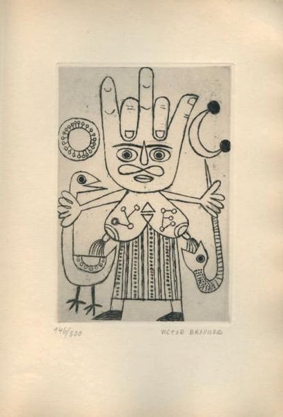 BRAUNER Victor - GOLL Yvan LE CHAR TRIOMPHAL DE L'ANTIMOINE. Paris, Editions Hémisphères,...