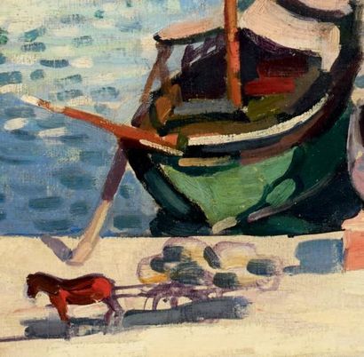 Charles CAMOIN (1879-1965) Le remorqueur dans le port de Marseille, 1904-1906 Huile...