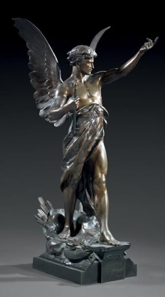 Émile-Louis PICAULT (1833-1915) Victoire Bronze Signé Cachet Susse Fondeur H. 96...