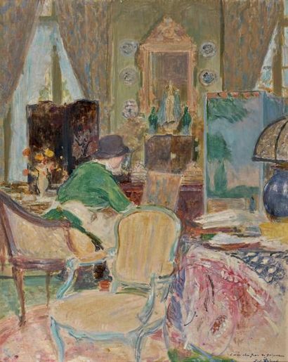 Jacques Emile BLANCHE (1861 - 1942) JACQUES EMILE BLANCHE (1861 - 1942) Salon jaune...