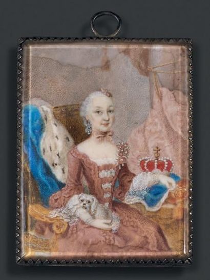 ÉCOLE ALLEMANDE, MILIEU DU XXVIIIE SIÈCLE Portrait de l'Impératrice Marie-Thérèse...
