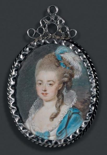 JEAN-LAURENT MOSNIER (PARIS 1743 - SAINT-PÉTERSBOURG 1808) Portrait de la Comtesse...