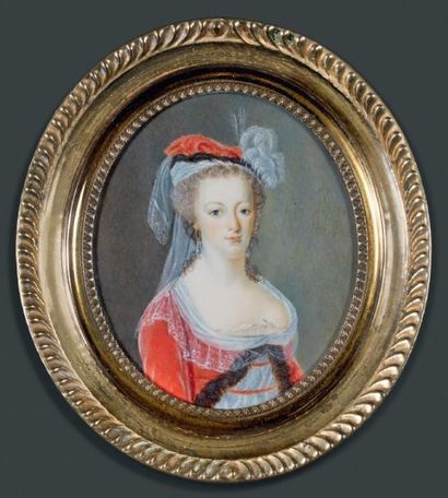 PIERRE-NOËL VIOLET (PARIS, 1749 - 1819) Portrait de la Reine Marie-Antoinette, en...