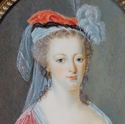 PIERRE-NOËL VIOLET (PARIS, 1749 - 1819) Portrait de la Reine Marie-Antoinette, en...