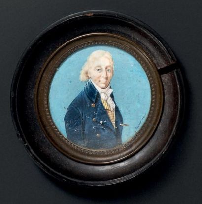 MIGNART (ACTIF AU DÉBUT DU XIXE SIÈCLE EN FRANCE) Portrait d'homme à la redingote...