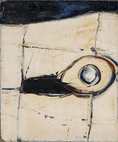 Jan MEYER (1927 - 1995) Composition abstraite Huile sur toile Signée en bas à gauche...