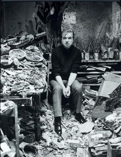 Carlos Freire (né en 1945) Francis Bacon dans son atelier de Londres, 1977, «Reece...