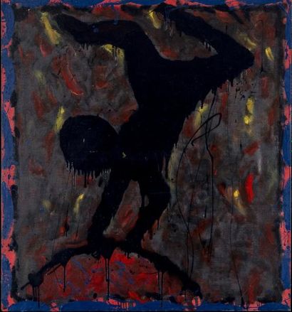 CLAUDE VISEUX (1927-2008) Composition à l'ange Huile sur toile Non signée 107 x 115...