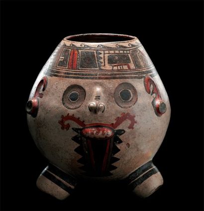 null Vase tripode Culture Nicoya, Costa Rica Période VI, 1200 à 1500 après J.-C....