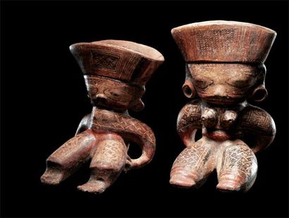 null Culture Nicoya, Costa Rica 1000 à 1500 après J.-C. a - Statuette anthropomorphe...